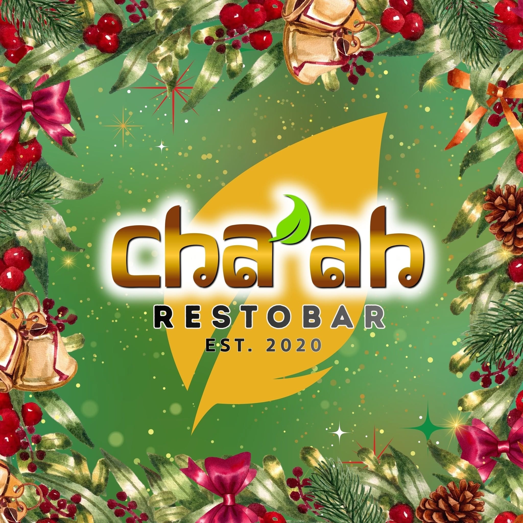 Cha'ah Restobar Est. 2020 — Christmas branding